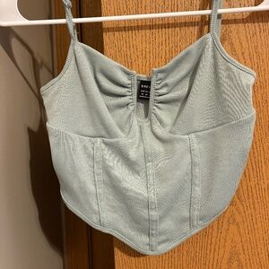 Green crop top